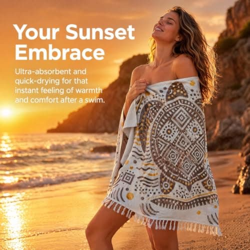 2 In 1 Convertible Beach Towel Bag Backpack, Sand Free Microfiber Beach Towel Backpack, Lightweight Quick Dry Travel Beach Blanket Bag, Packable Mat for Camping & Vacation (Orange) — view 3