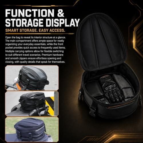 JFG RACING Motorcycle Bag,Motorcycle Tail Bag,Waterproof Motorbike Seat Bag — view 5