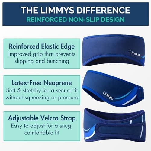 Limmys Swimming Headband for Kids and Adults – Non-Slip Neoprene Ear Band — view 3