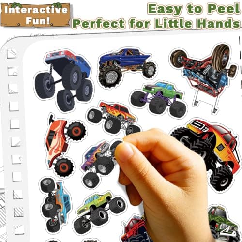 Kalysky Find Cars Sticker Book for Kids,Search Hidden Vehicle Activity Book — view 4