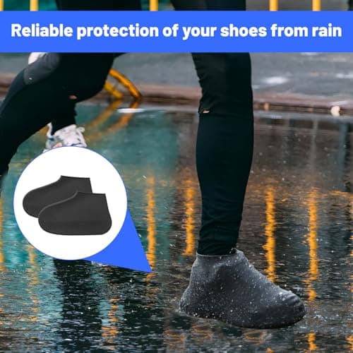 Waterproof Shoe Covers Reusable,3 Pairs Shoe Covers Reusable Waterproof,Silicone Shoe Covers to Prevent Rain Into Shoes,Shoe Protector Covers One Size Fits All for People Outdoor Cycling Hikin — view 6