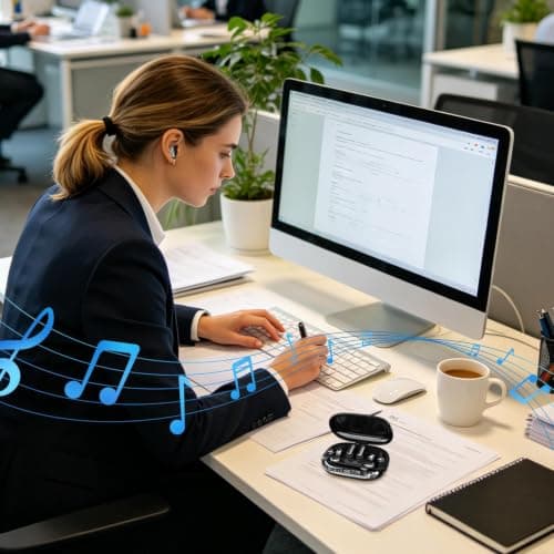 Clip Headphones Wireless No Lag Audio Earphone Charger Station — view 2