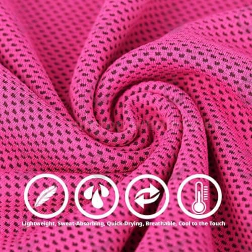 5Pcs Cooling Towel, Ice Towels for Neck Hot Weather Essential, 80x30cm Quick Dry Ice Cool Microfibre Sweat Towel, Soft Breathable for Outdoor Work,Gym,Camping,Travel,Yoga,Sports,Fitness (Set) — view 4