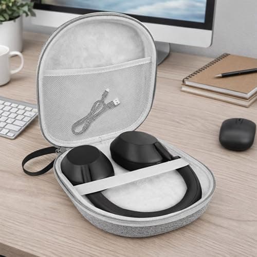 Muorruo Headphone Case Compatible with JBL Tune 510BT/520BT/670NC Live 460NC, with Sony WH-CH520/510, Portable Travel Case for Wireless On-Ear Headphones, Over-Ear Headphone Bag (Grey) — view 5