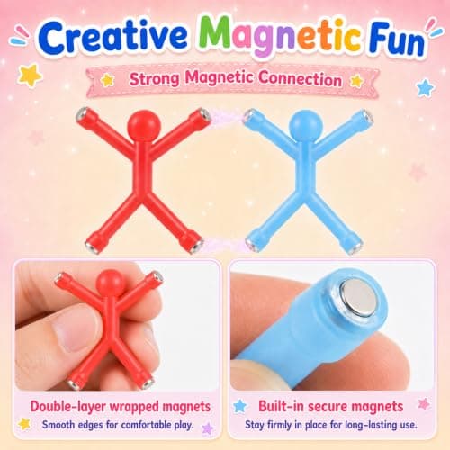 KASURE 20PCS Magnetic Men Fidget Toys for Kids, Magnetic Fidget Travel Toys — view 5