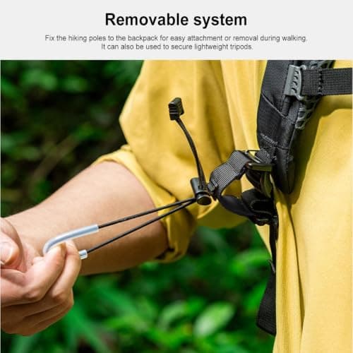 Backpack Hiking Stick Holder Hands Free Trekking Pole Strap — view 5