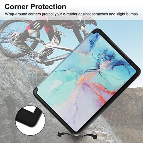 VOVIPO Slimshell Protective Case for All-new Kindle 6 Inch(Fits 2024 and 2022 Releases only,Thin and Lightweight, Foldable Protective Cover-Marble Blue — view 3