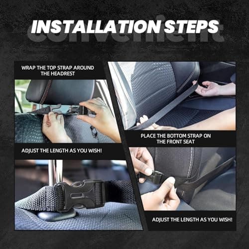 WXXWXD Cork grain texture Patterned Car Seat Kick Protector, Car Storage Mat, Seat Back Protector — view 5