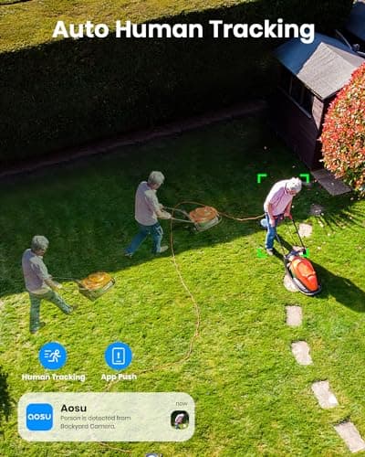 aosu 3K Security Camera Outdoor Wireless, 360° PTZ Full Coverage View — view 3
