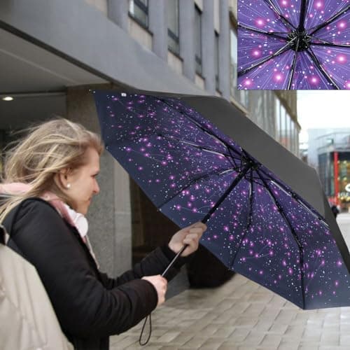 Aolso Travel Umbrella - Windproof Automatic, 8 Ribs Compact Folding, Auto Open/Close, Portable for Men & Women — view 5