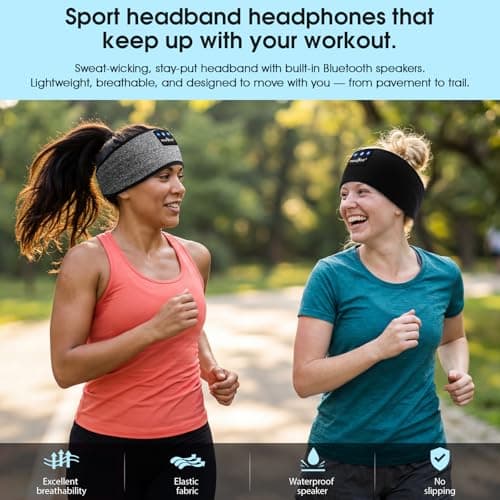 MUSICOZY 2-Pack Breathable Cooling Sleep Headphones for Side Sleepers — view 4