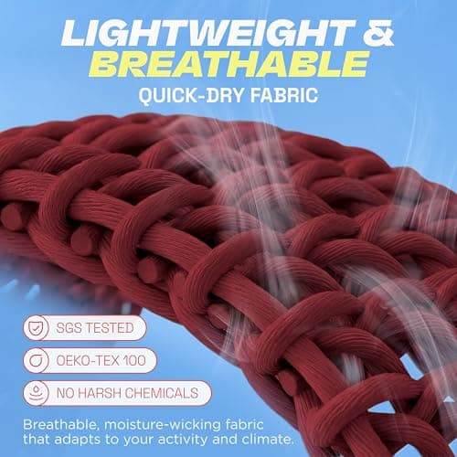 Rymora Calf Compression Sleeves for Men & Women (Ideal for Sports, Running, Shin Splints & More) (One Pair) (Burgundy) (Medium) [M] — view 4