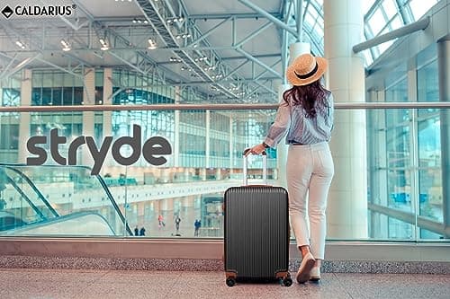 CALDARIUS Hardshell Luggage | Durable Suitcases | Lightweight & Secure with Combination Lock | Smooth 4 Dual Spinner Wheels | Ideal Travel Bag & Luggage Sets (Grey, Medium 24") — view 6