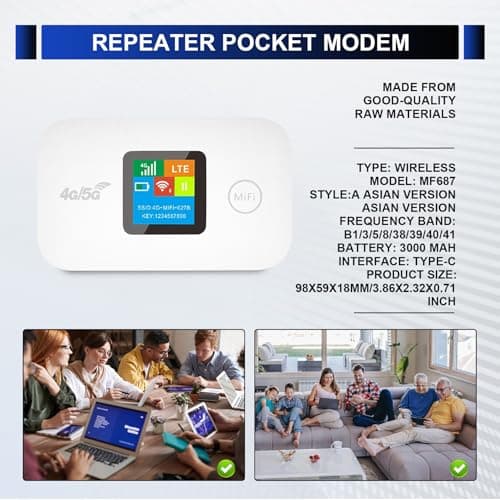 Qxckyag Mobile Hotspot 4G/5G Router for Car and Travel Use Everywhere — view 6