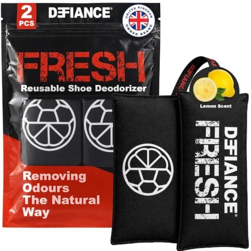 Defiance Fresh Boot & Shoe Deodoriser – As Seen on Dragons' Den | Reusable Deodorising Pouches for Smelly Shoes | Shoe Odour Eliminator, Freshener & Foot Odour Absorber – 2 Pack