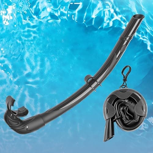 Tskcvy Soft Silicone Diving Snorkel, Portable and Foldable Design, Easy to Breathe, Suitable for Free Diving and Swimming,B — view 4