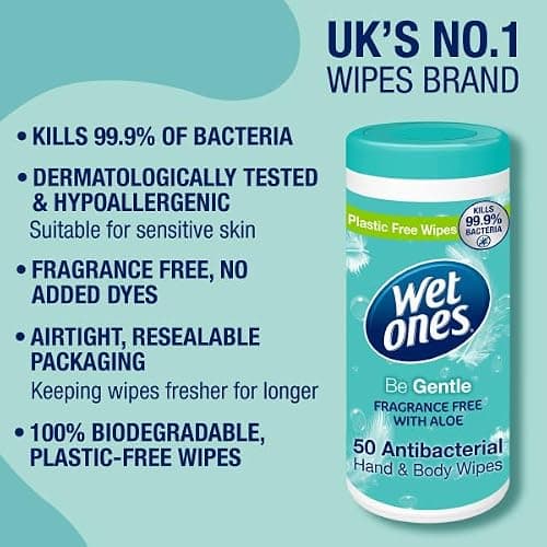 Wet Ones Be Gentle Canisters - Antibacterial Hand Wipes - 200 Wipes — view 2