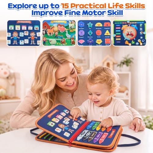 Montessori Busy Board, Busy Book, Sensory Toys for 1-3 Years Old Baby Gifts — view 3