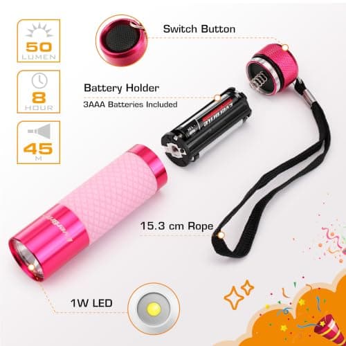 EverBrite 3-Pack Mini LED Torch, Glow in Dark Flashlights — view 5
