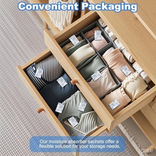 32pcs Silica Gel Desiccant Packets, 10g Moisture Absorber Sachets — view 5