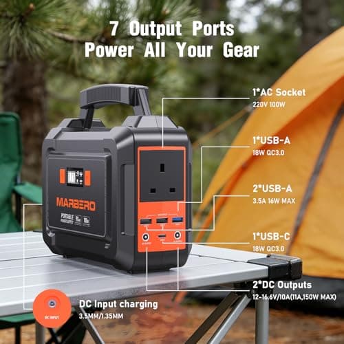 MARBERO 100W Portable Power Station 26,400mAh Power Bank with Plug Socket — view 4