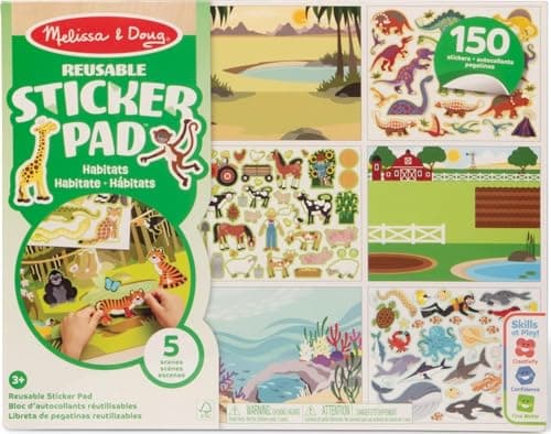 Melissa & Doug Reusable Sticker Pad | Activity Book for Children, Travel Toys for Kids | Age 3+