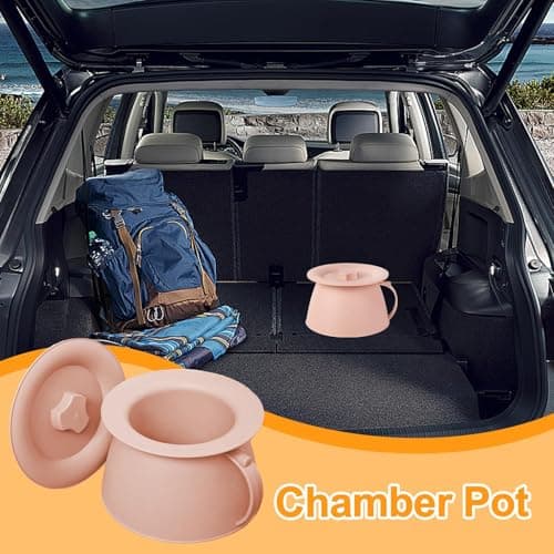 Chamber Pot - Portable Potty for Adults, Elderly & Kids | Bedside Commode Urinal with Lid | Easy to Clean Toilet Pot for Camping, Travel, & Use | Portable Urinary — view 2