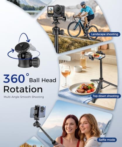 JOILCAN 65" Selfie Stick Tripod for iPhone, Compact Tripod for Pocket 4/3 — view 5