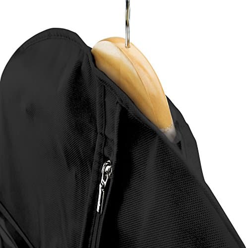 Hangerworld Breathable 60" (152cm) Dress Covers with Secret Internal Zipped Pocket, Pack of 3, Black — view 4