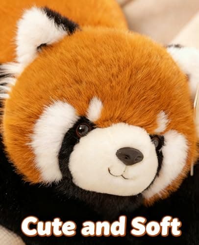 Annco 1lb 17.7‘’ Weighted Red Panda Plush Soft Toy,Anxiety Stress Relief Calming Sensory Toy for Kids Adults,Cute Plushie for Home Office Travel Decor — view 2
