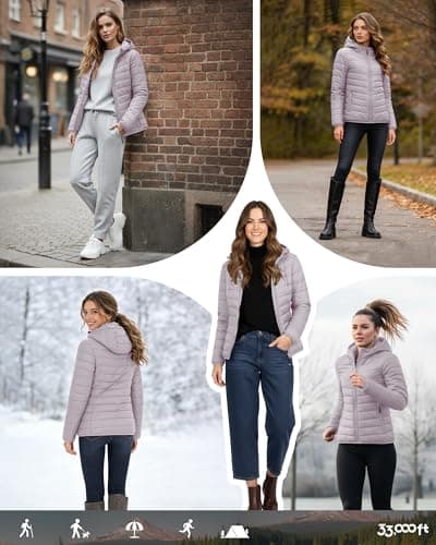 33,000ft Women's Packable Puffer Jacket Water Repellent Insulted Jacket — view 6