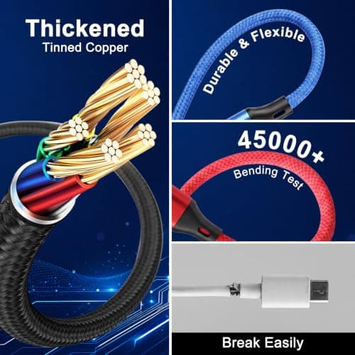 Nefuo Multi Charger Cable for Apple Watch Charger 4 in 2 Travel Essentials — view 3