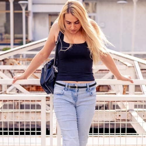 Wanmu 4 Pack Women Skinny Leather Belts for Jeans Thin Waist Belt — view 4