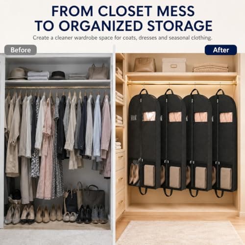 Garment Bag 54 Inch, Long Dress Garment Bag for Travel and Storage 1Pack — view 4