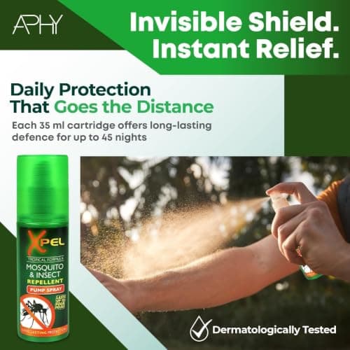 Xpel Mosquito, Bug & Insect Repellent Spray (2-Pack) + Plug-in Insect Killer with Refill | 45 Nights Protection | Indoor & Travel Use | Long-Lasting Defense for Home, Bedroom, Office & Hotel — view 6