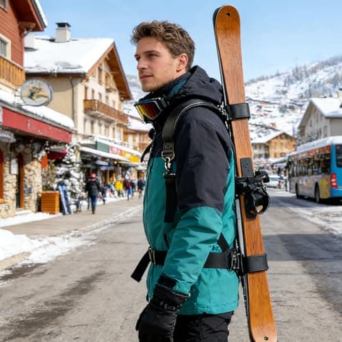Ski Carrier Anti-slip Adjustable Portable Straps — view 2
