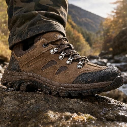 CC-Los Men's Waterproof Lightweight Walking Shoes Non-Slip Hiking Brown Size 6.5 — view 3