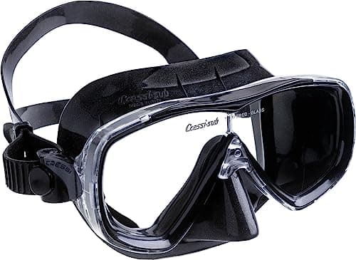 Cressi Estrella & Gamma Combo - Combo Set Mask Estrella + Snorkel Gamma for Snorkelling and Diving, Black/Black, One Size, Adult Unisex — view 2