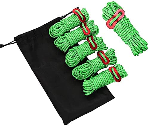 nuosen Guy Ropes, 6 Pack 4mm Tent Guy Line 13 Feet Reflective Cord Guy Line — view 5