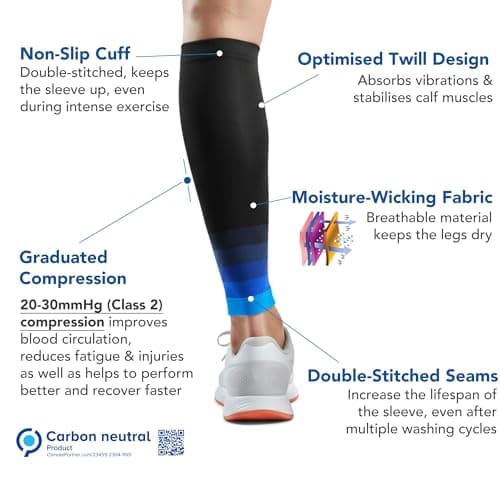Calf Compression Sleeves for Shin Splints, Women, Men, Running — view 2