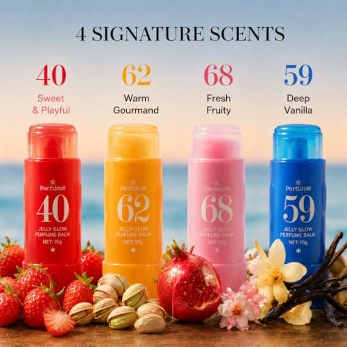 4pcs Jelly Perfume Balm, Solid Fragrance Cream Gift Set For Body & Hair — view 2