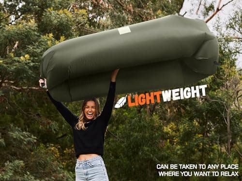 WEKAPO Inflatable Lounger Couch: Portable Air Sofa Chair & Essential Accessory for Camping, Beach, Hiking, Lawn, Backyard, Indoor/Outdoor Movies & Music Festivals – Airtight, Pump-Free Air Hammock — view 3