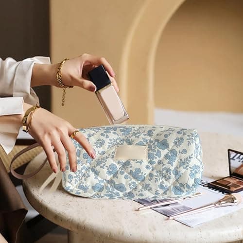 Floral Pencil Bag Cute Aesthetic Pen Pouch Makeup Bag — view 3