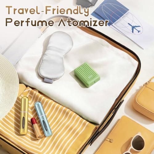 8PCS Travel Perfume Atomiser Refillable Bottles, 5ml Mini Travel Perfume Bottle with Bottom-Filled Design, Portable Empty Refillable Perfume Bottle for Luggage, Handbag & Pocket (8 colors 8 pcs) — view 6
