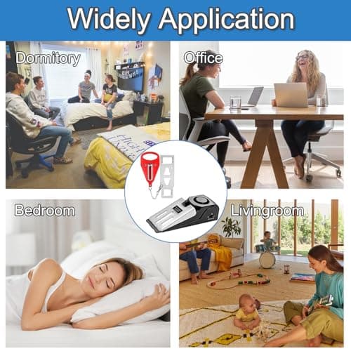 2Pcs Door Jammer Set, Hotel Lock Travel Safety, Portable Door Security Device for Home & Travel — view 5