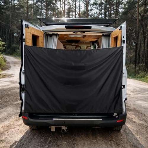 Walopola Car Camping Shower Drape | Truck Privacy Drapes with 4 Magnetic Hooks,Automotive Accessories Waterproof Cover for Outside Van RV Beach Travel Family Trip SUV — view 2