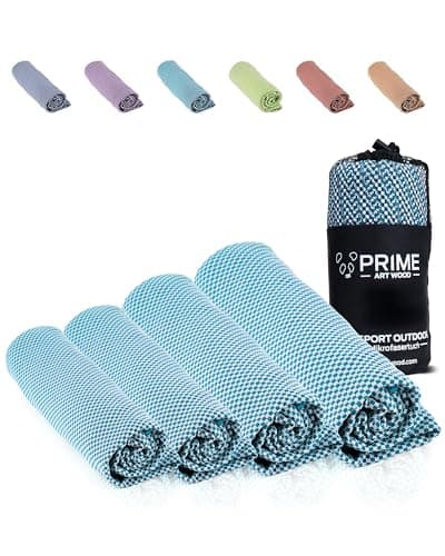 PRIME ART WOOD Bamboo Travel Towel 100 x 50 cm Light Blue