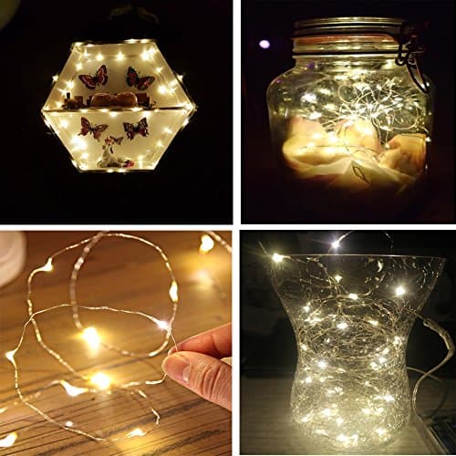 BXROIU 6Pack Fairy Lights Battery Operated, Warm White, 2M 20LEDs, — view 6
