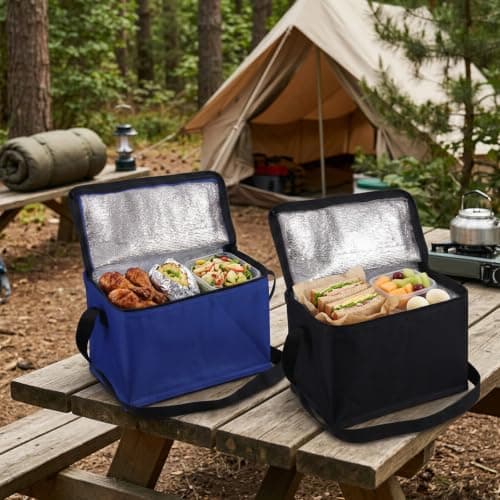 2 Pcs Small Cooler Bag, Small Cool Bags, Cooler Bag Small, Thermal Cooler Bag for Work School Travel, Office Meals and Outdoor Activities, Camping, Picnic, Beach, Bbq and Gift — view 5