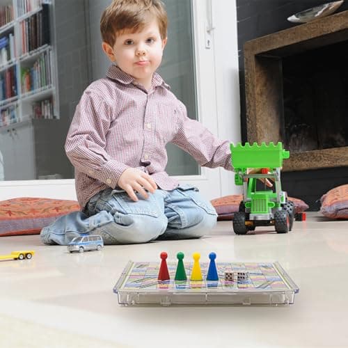 KOKOSUN Snakes and Ladders Travel Board Game Set -15 Centimeters, Mini Magnetic Folding Portable Traditional Game for Kids - Pocket Crystal Style — view 6